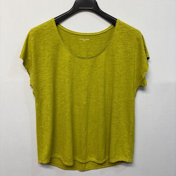 Eileen Fisher Cap Sleeve Tee T-Shirt Top Size Large D042 -18 - Picture 11 of 11